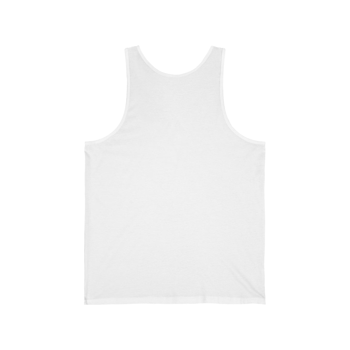Stylish Unisex Jersey Tank with Elegant Script Design, Summer Essential, Pool Party Wear, Gym Top, Gift for Friends