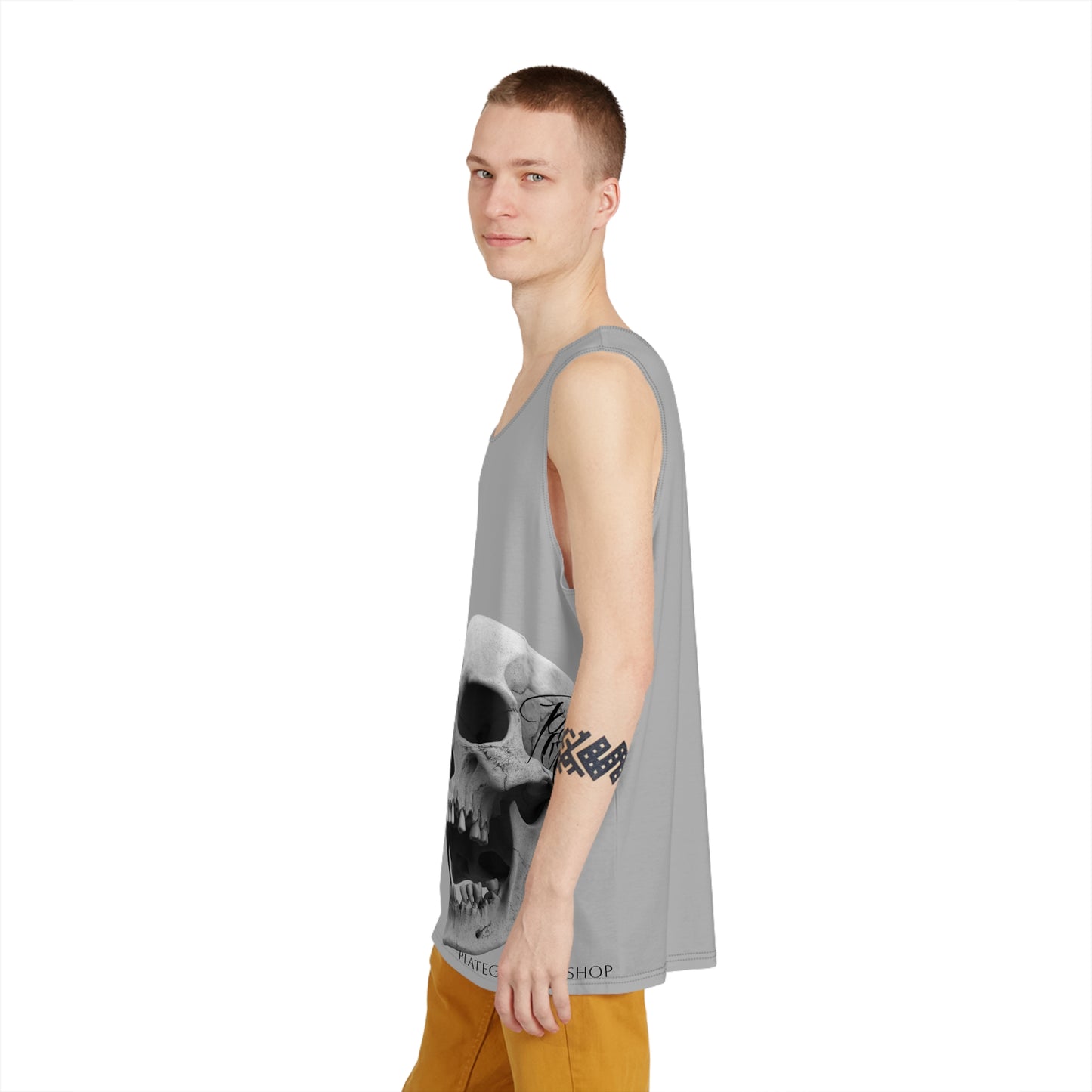 Skull Graphic Men's Tank Top - Edgy Streetwear, Summer Casual Wear, Gifts for Him, Festival Apparel, Workout Top