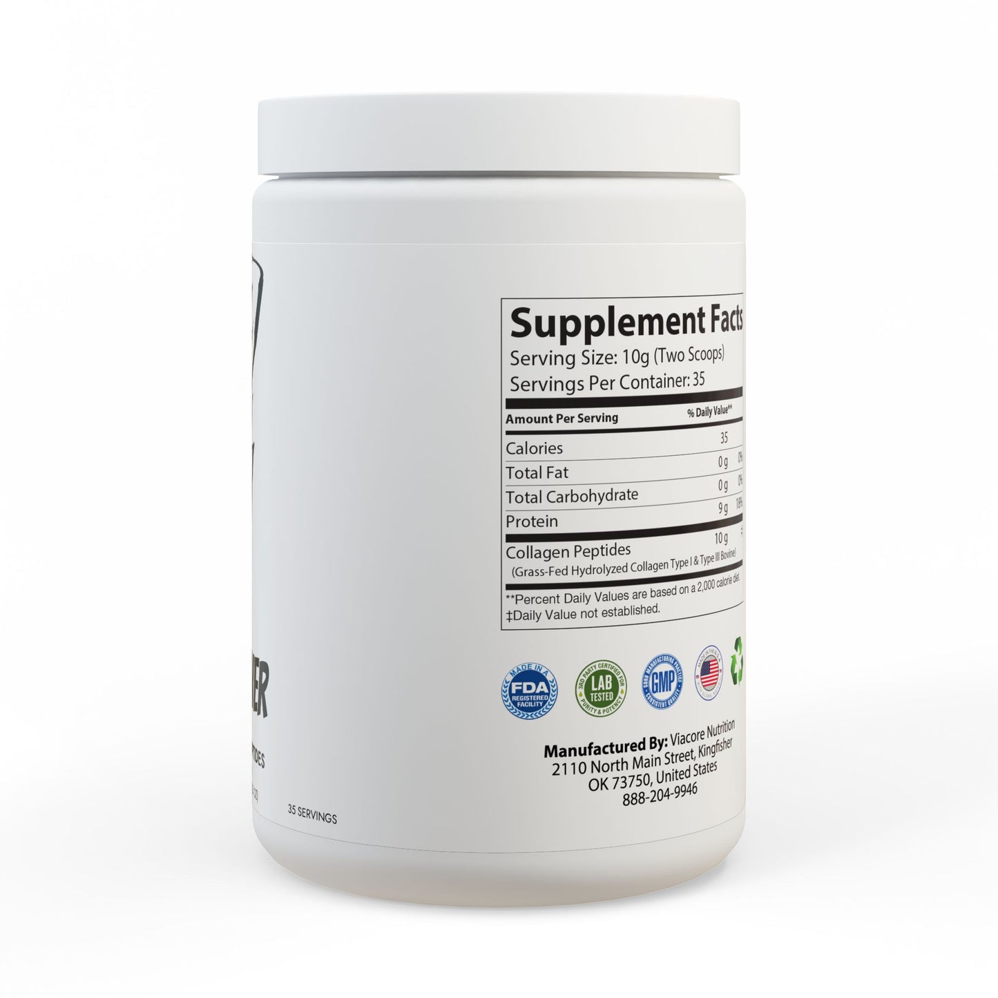 Collagen Peptides Type I & III Supplement (350g, 12.3oz)