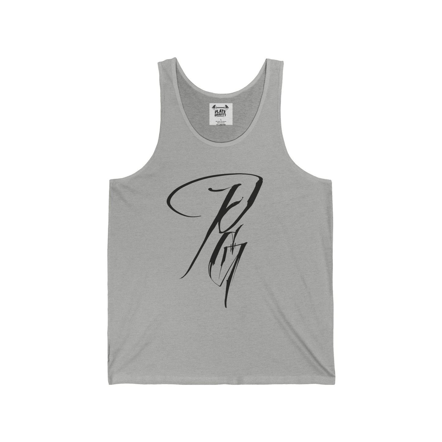 Stylish Unisex Jersey Tank with Elegant Script Design, Summer Essential, Pool Party Wear, Gym Top, Gift for Friends