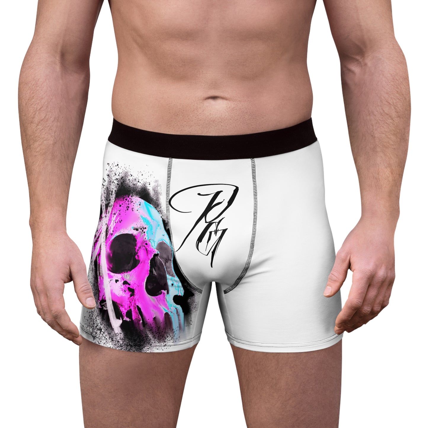 Skull Art Boxer Briefs - Trendy Men's Underwear, Gift for Him, Unique Menswear, Comfortable Boxers, Edgy Loungewear