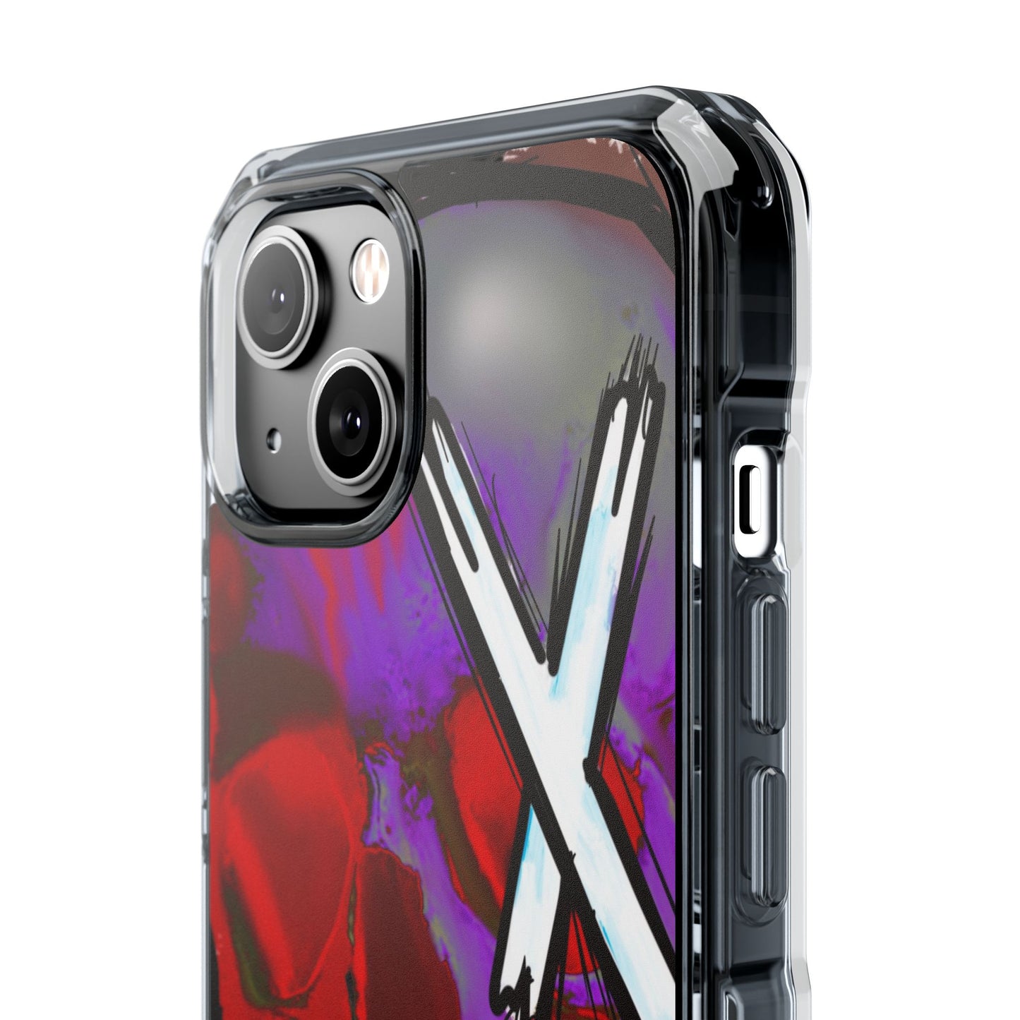 Vibrant Skull Phone Case, Magnetic Clear Impact Case, Edgy Phone Cover, Halloween Gift, Unique Cell Phone Accessory