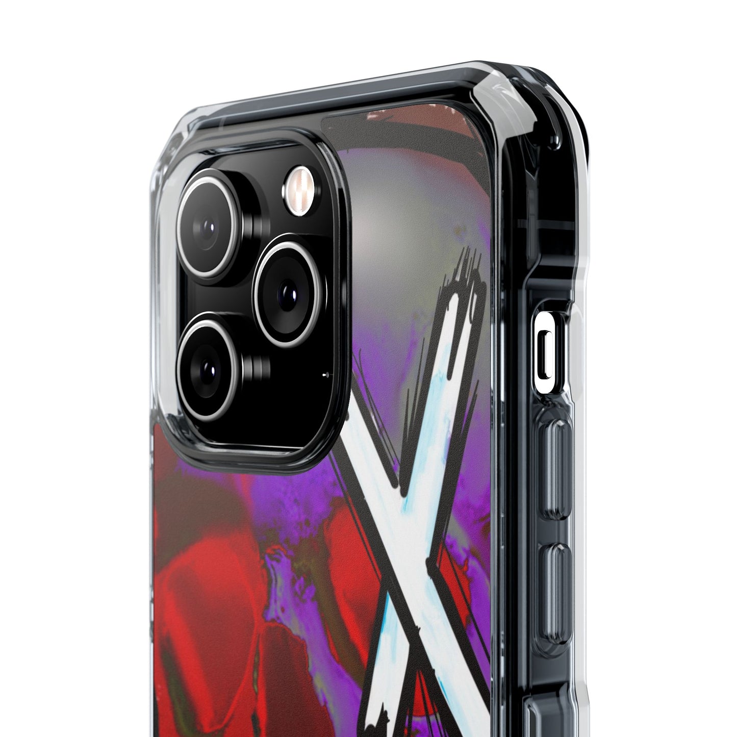 Vibrant Skull Phone Case, Magnetic Clear Impact Case, Edgy Phone Cover, Halloween Gift, Unique Cell Phone Accessory