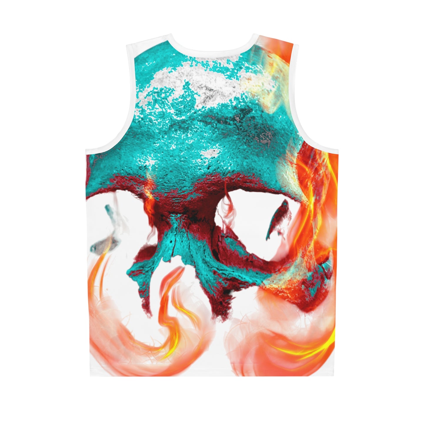 Edgy Basketball Jersey, Unique Sportswear, AOP Skull Design, Athletic Fashion, Gift for Basketball Lovers, Trendy Streetwear