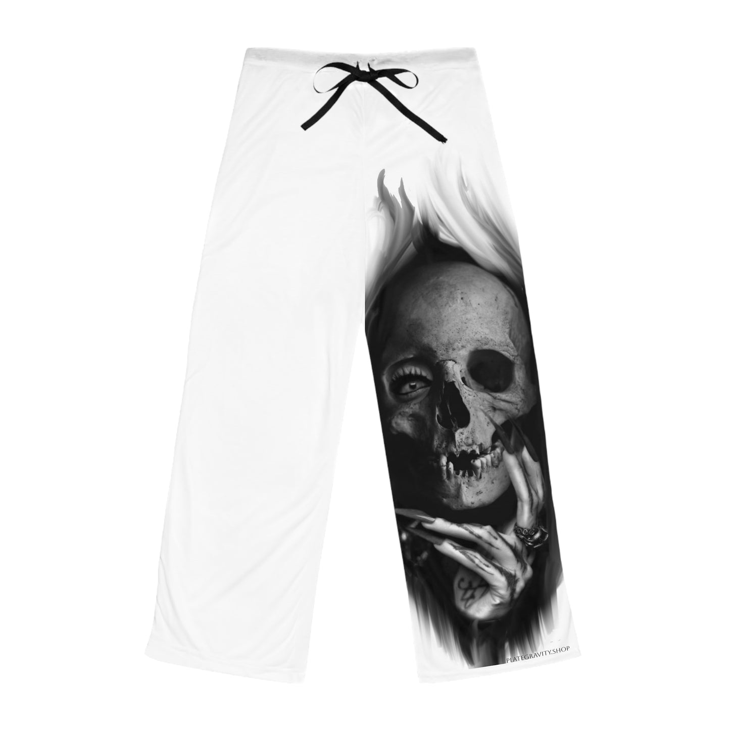 Skull Design Women's Pajama Pants, Cozy Lounge Wear, Halloween Gift, Relaxation Pants, Unique Sleepwear, Perfect for Chill Days