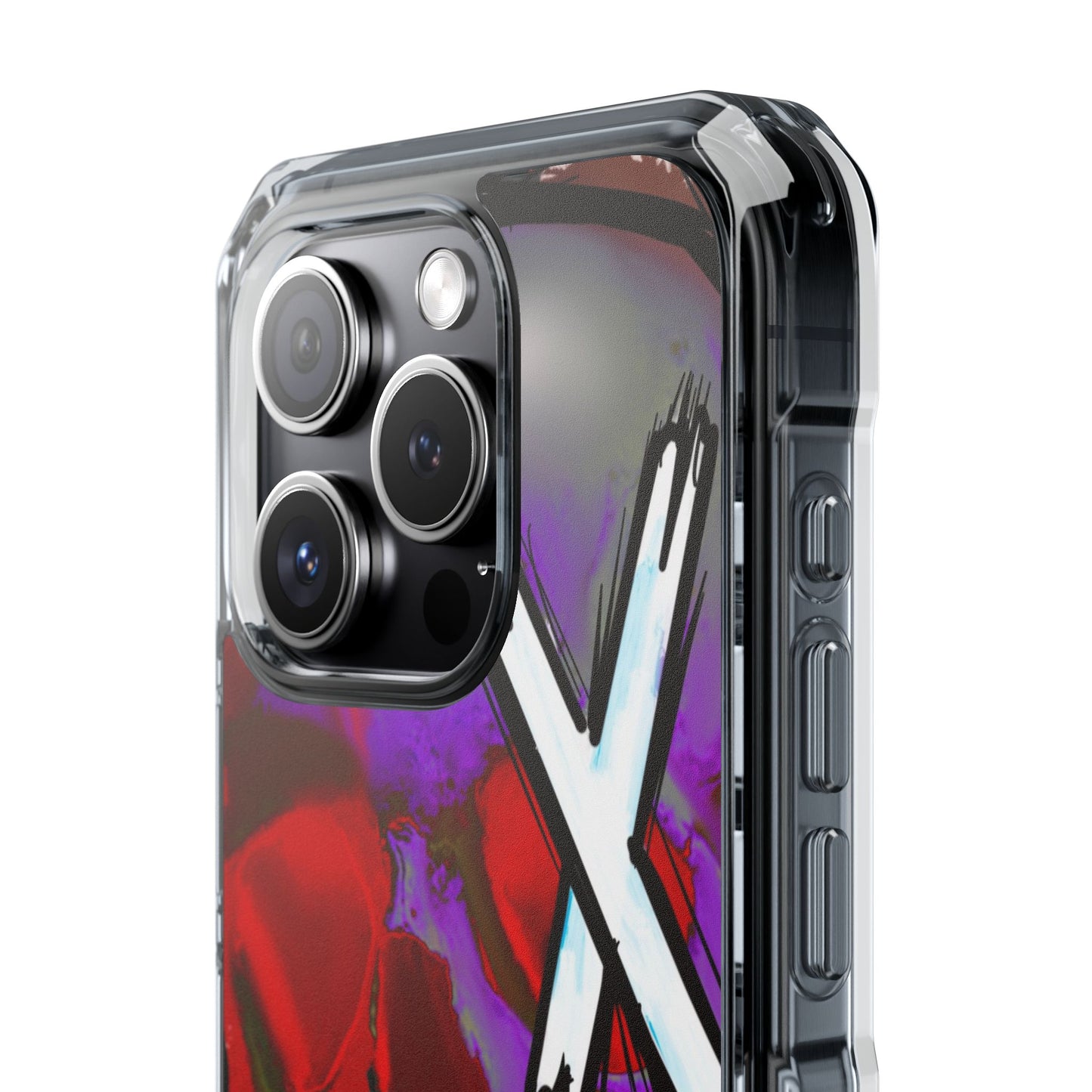 Vibrant Skull Phone Case, Magnetic Clear Impact Case, Edgy Phone Cover, Halloween Gift, Unique Cell Phone Accessory