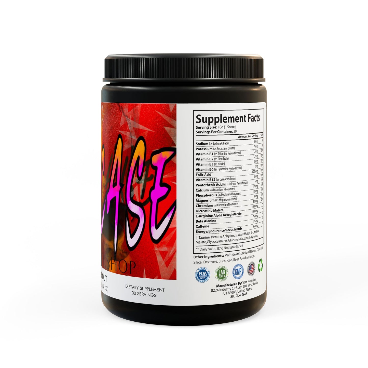 Pre-Workout Supplement, Watermelon (300g, 10.58oz) high stimulant