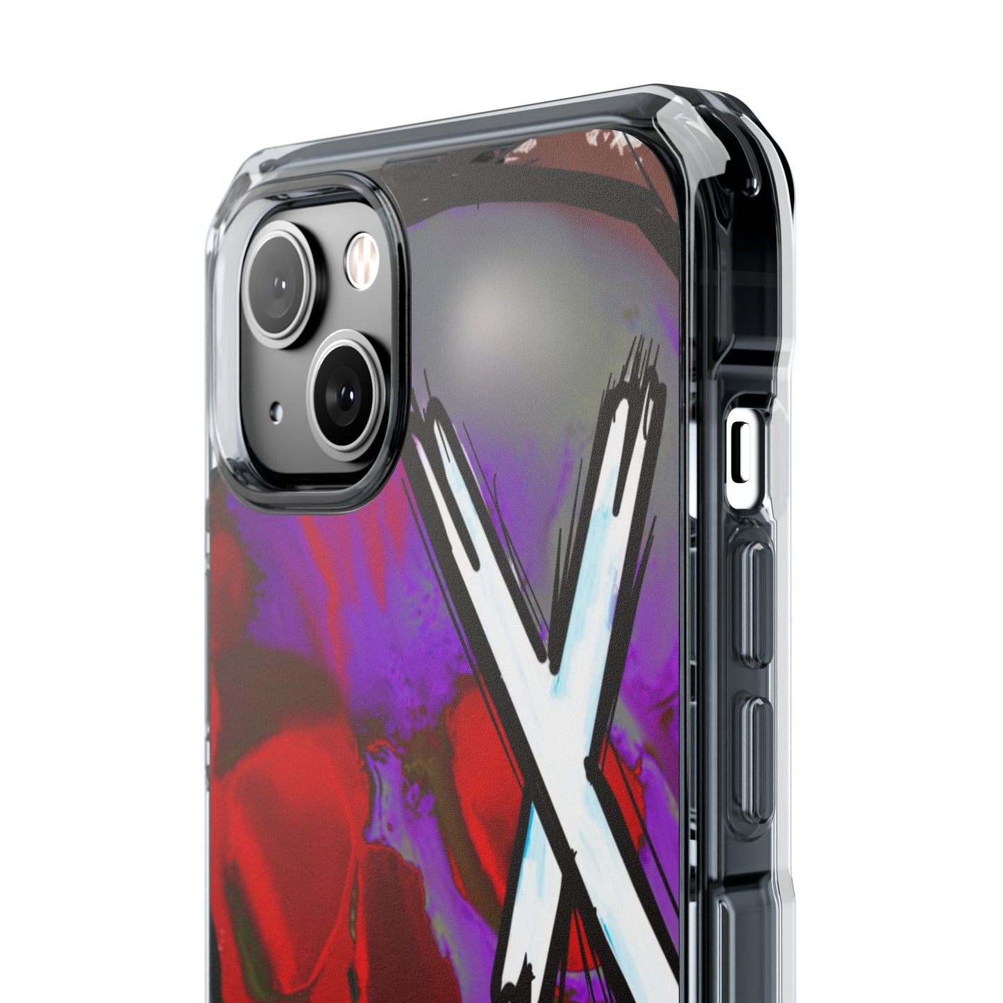 Vibrant Skull Phone Case, Magnetic Clear Impact Case, Edgy Phone Cover, Halloween Gift, Unique Cell Phone Accessory
