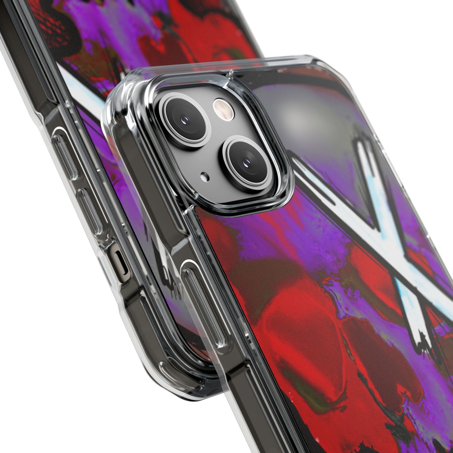 Vibrant Skull Phone Case, Magnetic Clear Impact Case, Edgy Phone Cover, Halloween Gift, Unique Cell Phone Accessory