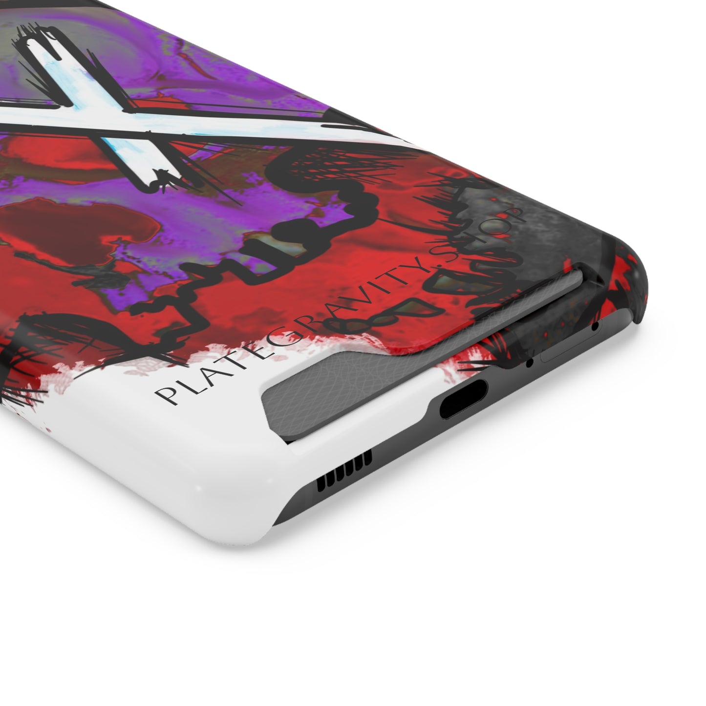 Edgy Skull Phone Case with Card Holder, Trendy Mobile Accessory, Unique Gift for Music Lovers, Gothic Style, Halloween Decor, [...]