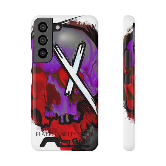 Edgy Skull Phone Case with Card Holder, Trendy Mobile Accessory, Unique Gift for Music Lovers, Gothic Style, Halloween Decor, [...]