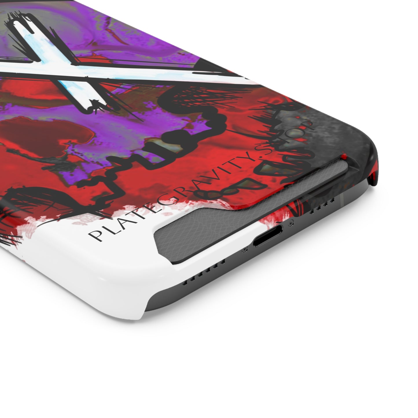 Edgy Skull Phone Case with Card Holder, Trendy Mobile Accessory, Unique Gift for Music Lovers, Gothic Style, Halloween Decor, [...]