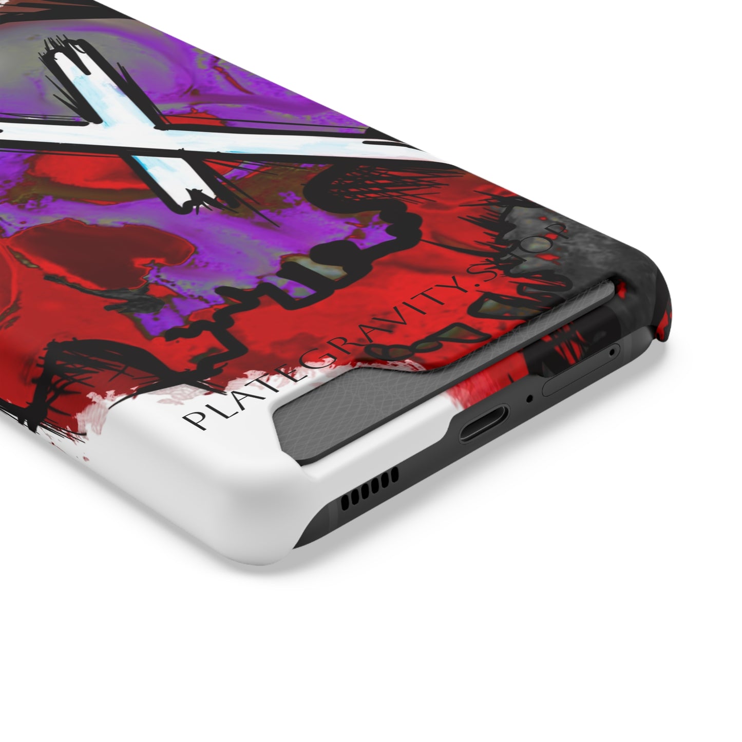 Edgy Skull Phone Case with Card Holder, Trendy Mobile Accessory, Unique Gift for Music Lovers, Gothic Style, Halloween Decor, [...]