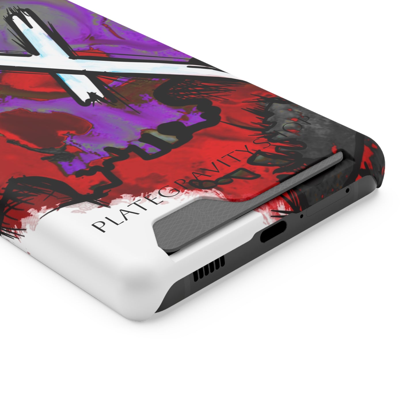 Edgy Skull Phone Case with Card Holder, Trendy Mobile Accessory, Unique Gift for Music Lovers, Gothic Style, Halloween Decor, [...]
