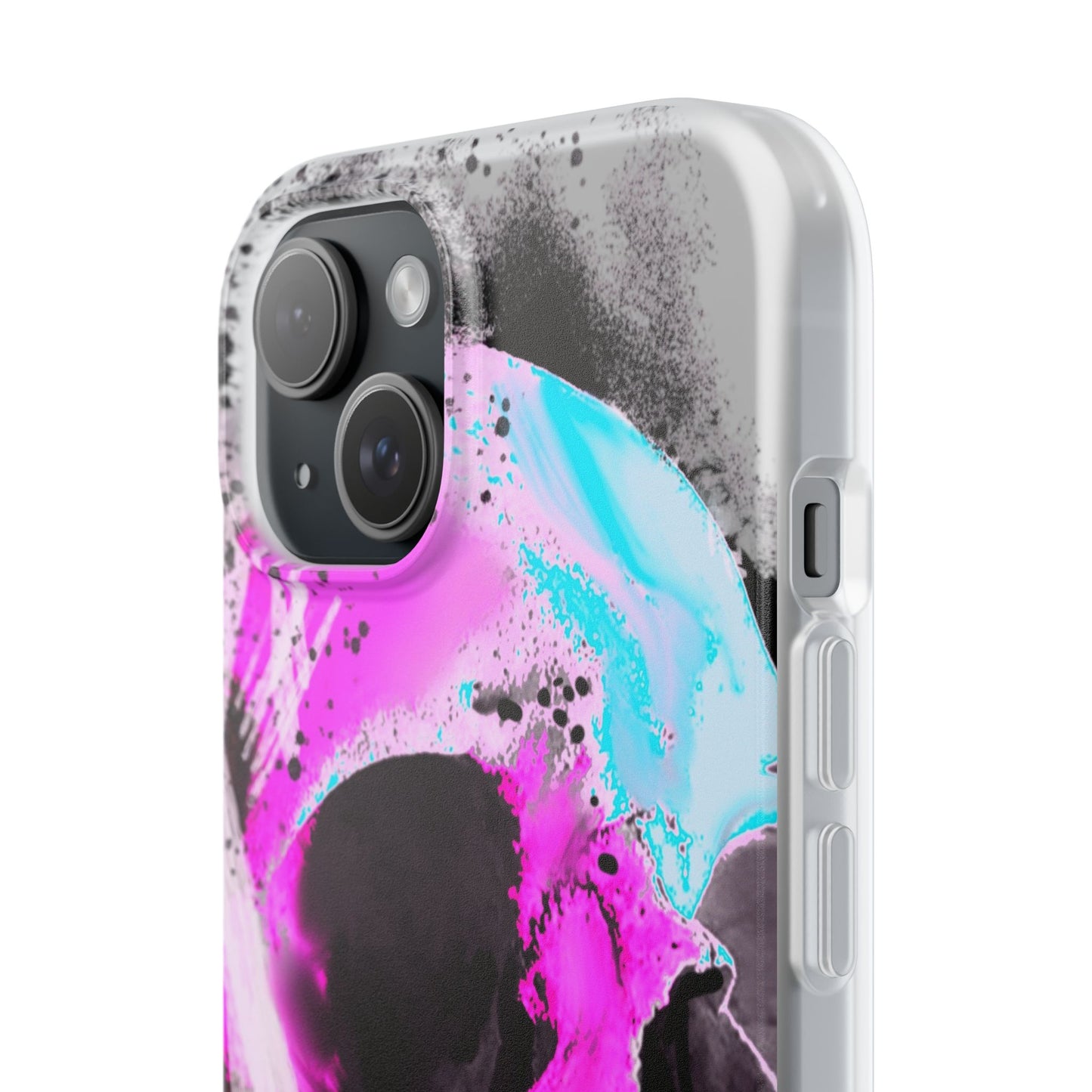 Bold Skull Flexi Case for iPhone, Edgy Phone Cover, Soft TPU Skull Case, Unique Skull Design, Perfect Gift for Halloween