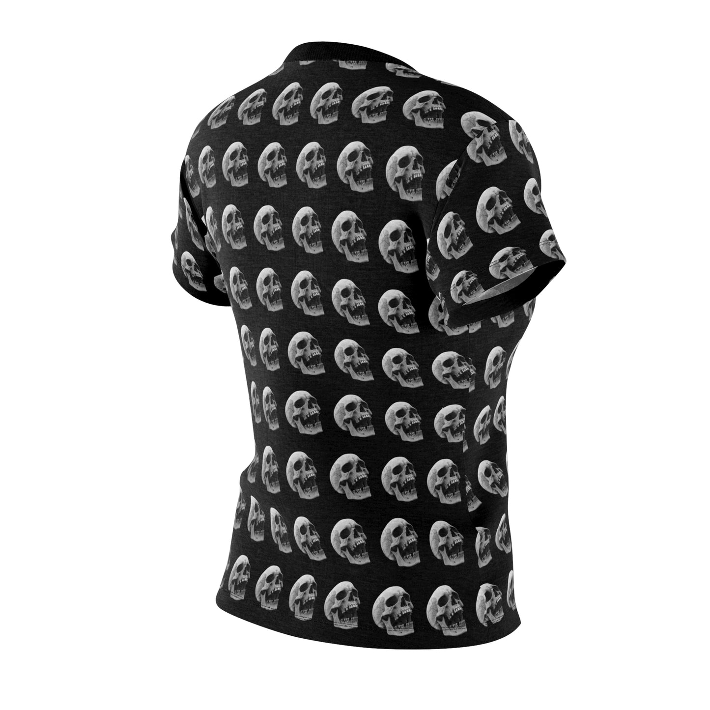 Gothic Skull Women's Tee, Edgy Casual Wear, Spooky Fashion, Halloween Outfit, Unique Graphic Shirt