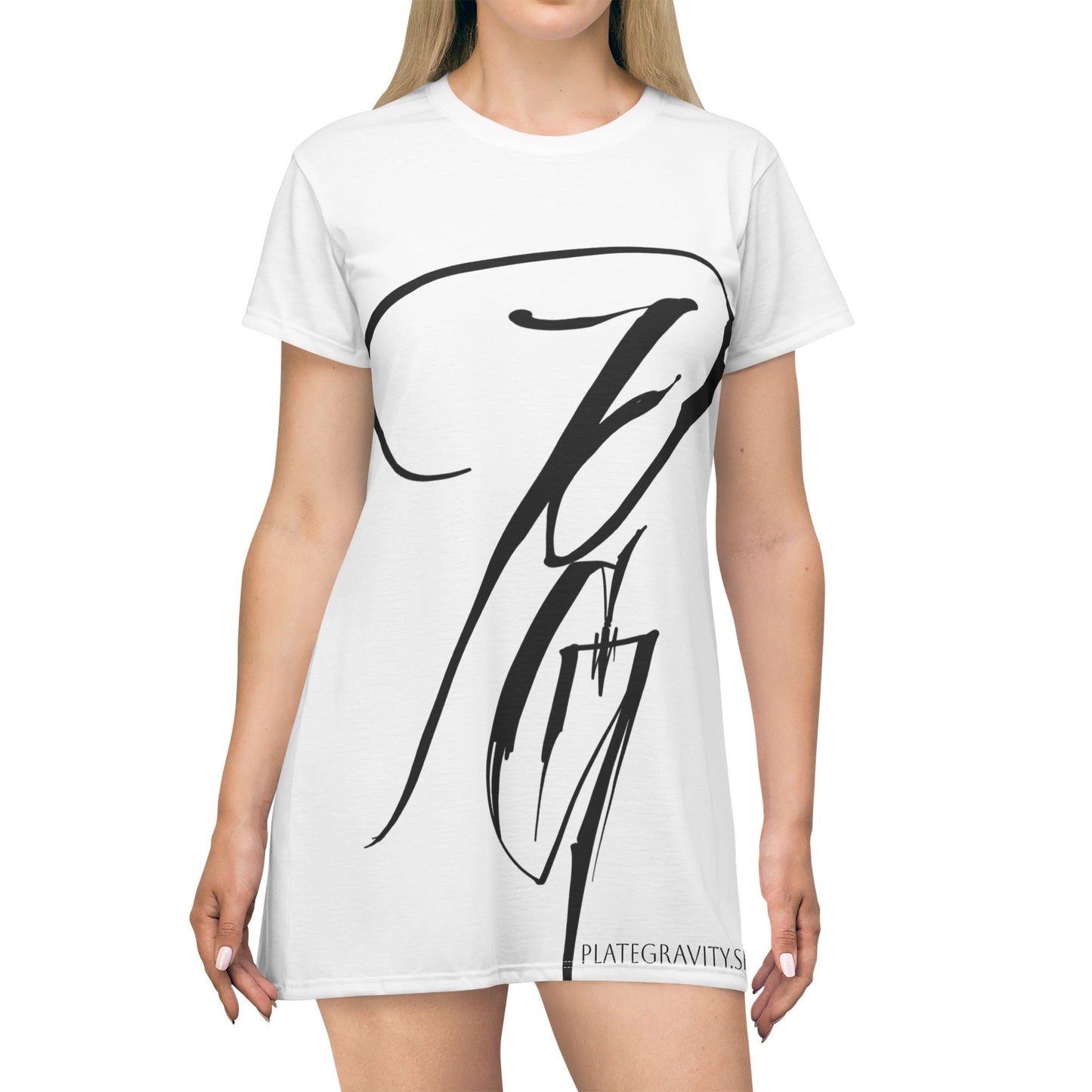 Chic Abstract T-Shirt Dress, Casual Streetwear, Comfortable Summer Dress, Graphic Tee Dress, Trendy Lounge Wear