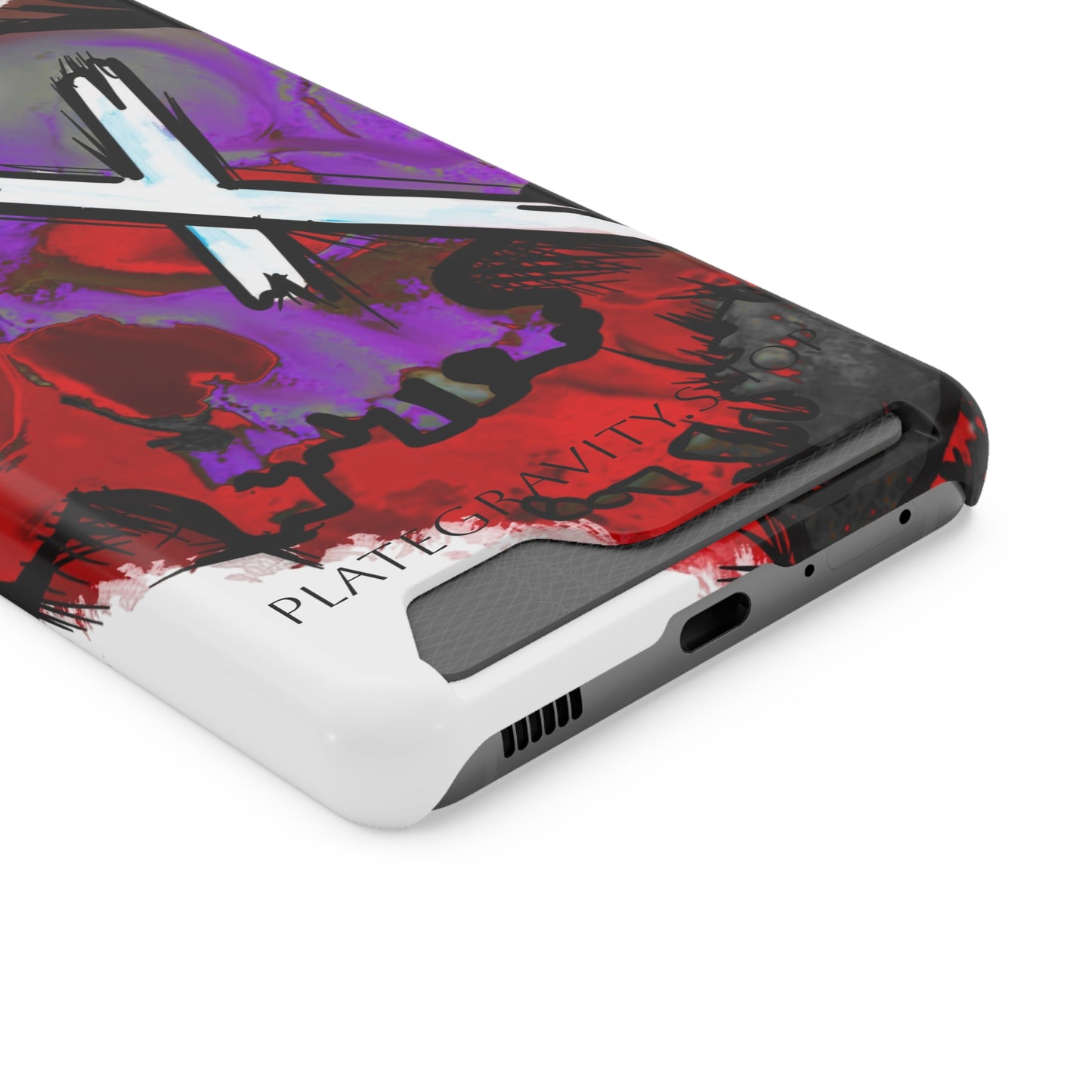 Edgy Skull Phone Case with Card Holder, Trendy Mobile Accessory, Unique Gift for Music Lovers, Gothic Style, Halloween Decor, [...]