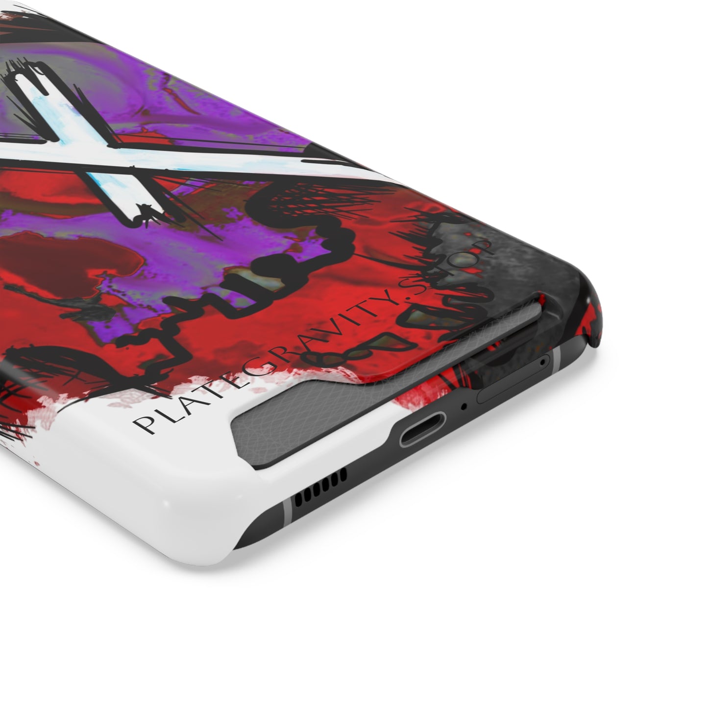 Edgy Skull Phone Case with Card Holder, Trendy Mobile Accessory, Unique Gift for Music Lovers, Gothic Style, Halloween Decor, [...]
