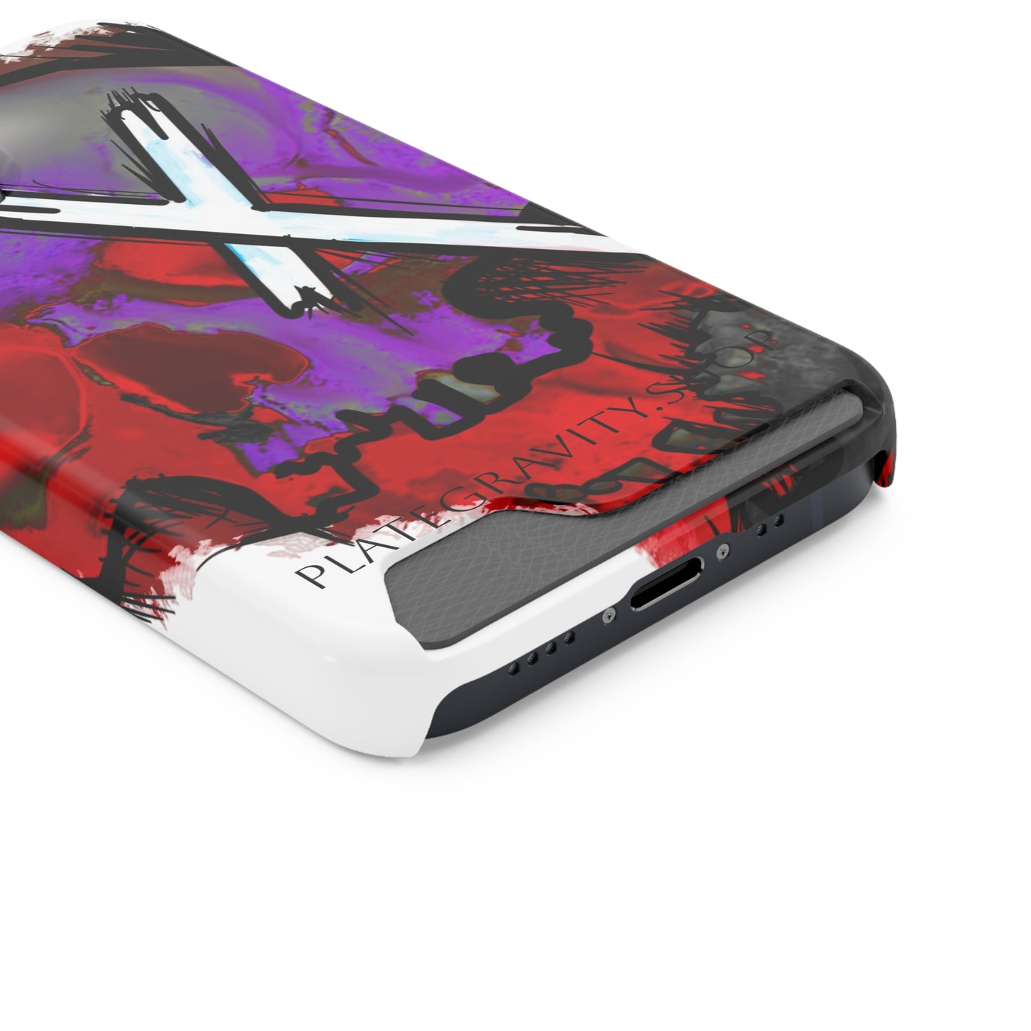 Edgy Skull Phone Case with Card Holder, Trendy Mobile Accessory, Unique Gift for Music Lovers, Gothic Style, Halloween Decor, [...]