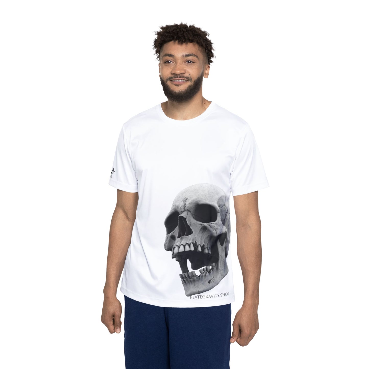Men's Skull Graphic Sports Jersey, Athletic Wear, Unique Gym Shirt, Halloween Costume Top, Edgy Fashion Apparel, Gift for Him