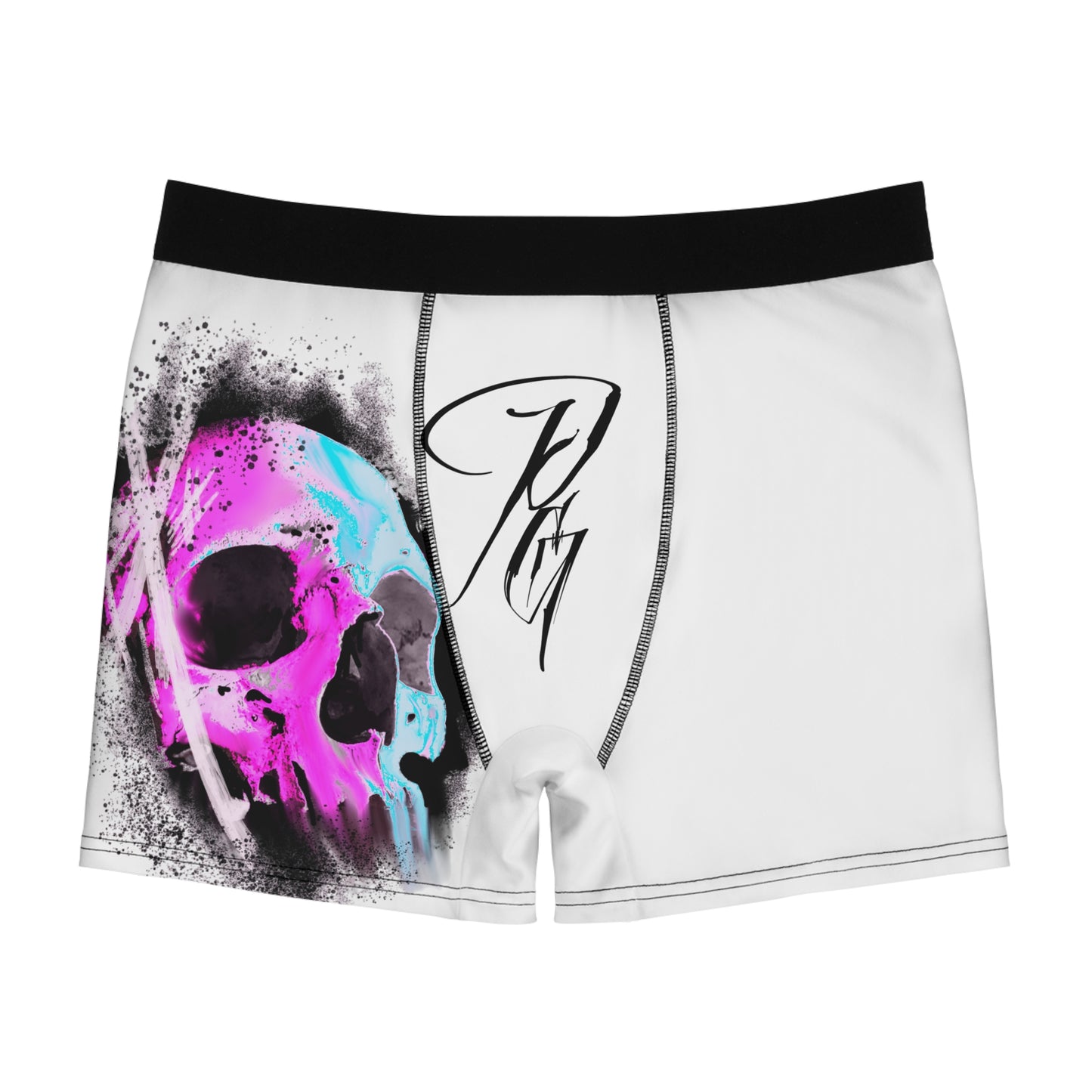 Skull Art Boxer Briefs - Trendy Men's Underwear, Gift for Him, Unique Menswear, Comfortable Boxers, Edgy Loungewear