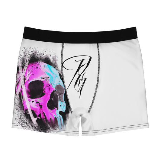 Skull Art Boxer Briefs - Trendy Men's Underwear, Gift for Him, Unique Menswear, Comfortable Boxers, Edgy Loungewear