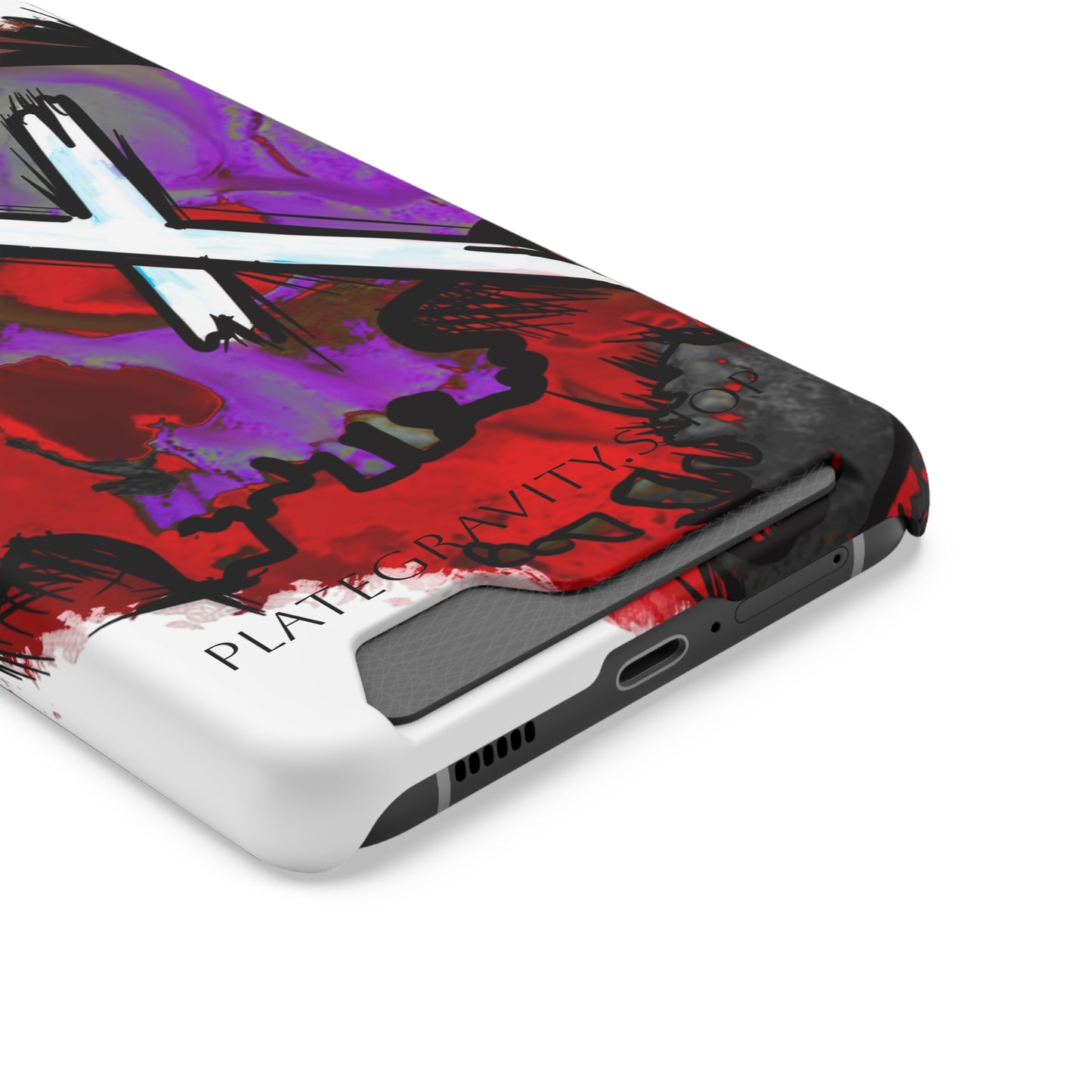 Edgy Skull Phone Case with Card Holder, Trendy Mobile Accessory, Unique Gift for Music Lovers, Gothic Style, Halloween Decor, [...]