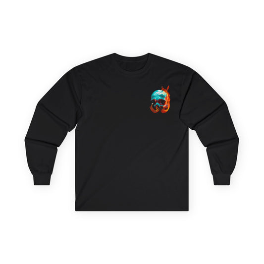 Colorful Ocean-Inspired Unisex Long Sleeve Tee, Casual Wear, Gift for Beach Lovers, Summer Essential, Eco-Friendly Style