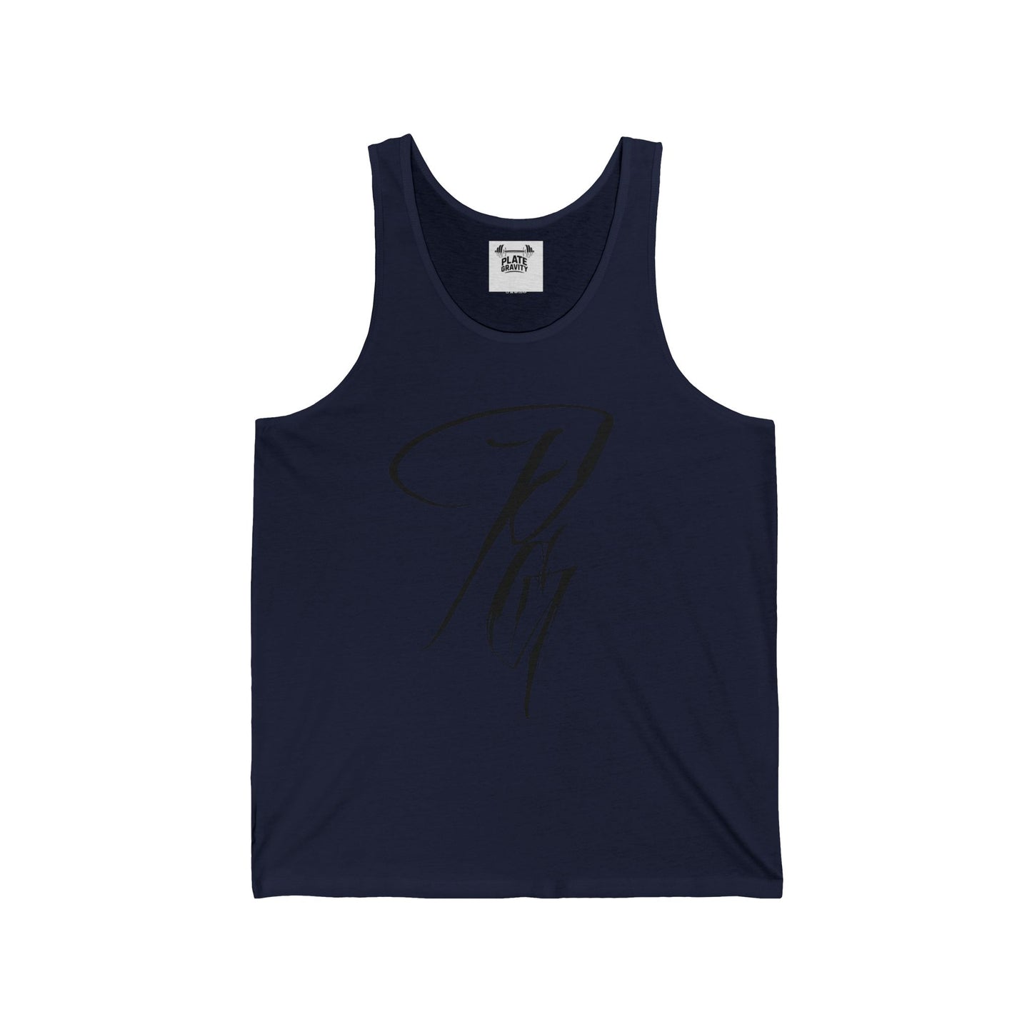 Stylish Unisex Jersey Tank with Elegant Script Design, Summer Essential, Pool Party Wear, Gym Top, Gift for Friends