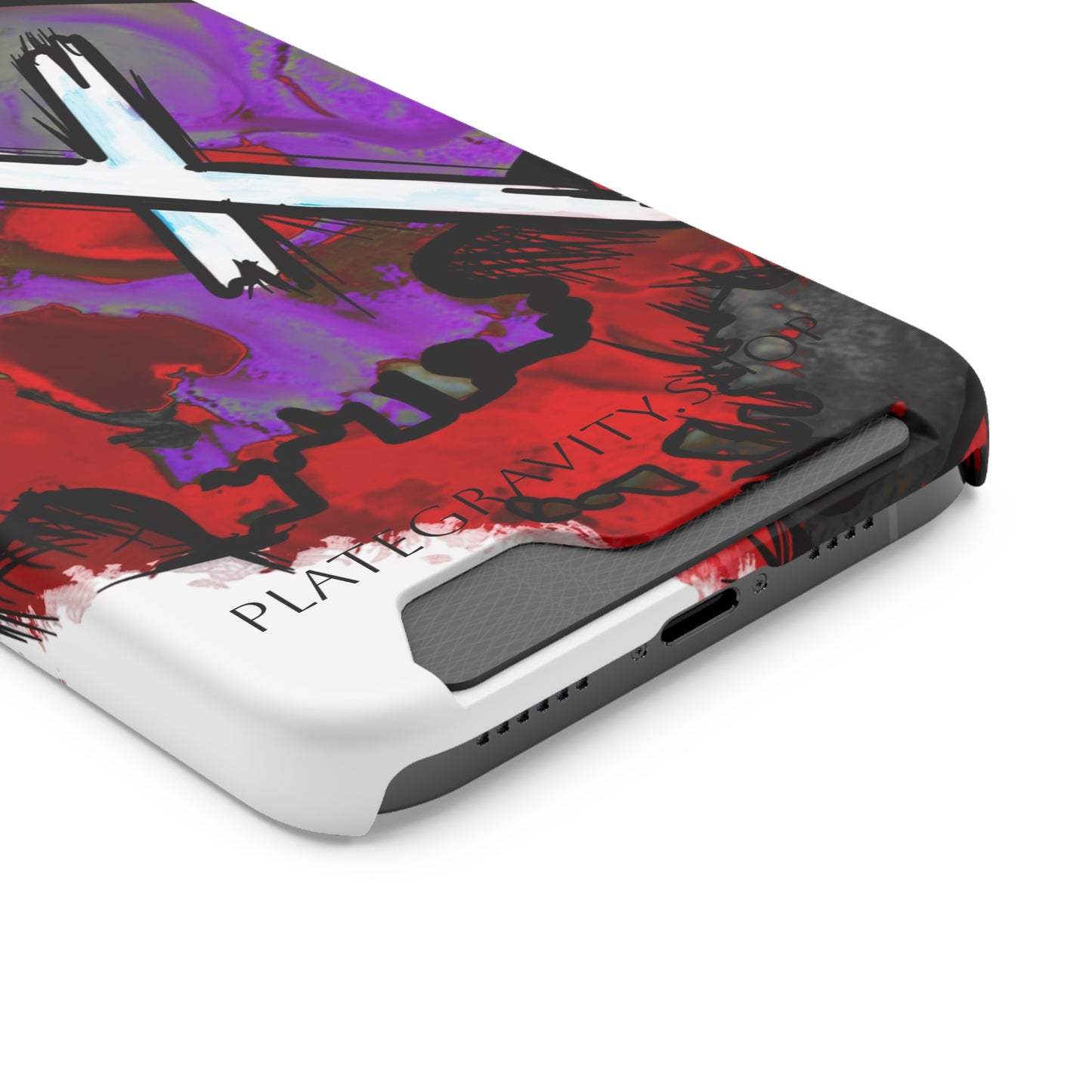 Edgy Skull Phone Case with Card Holder, Trendy Mobile Accessory, Unique Gift for Music Lovers, Gothic Style, Halloween Decor, [...]