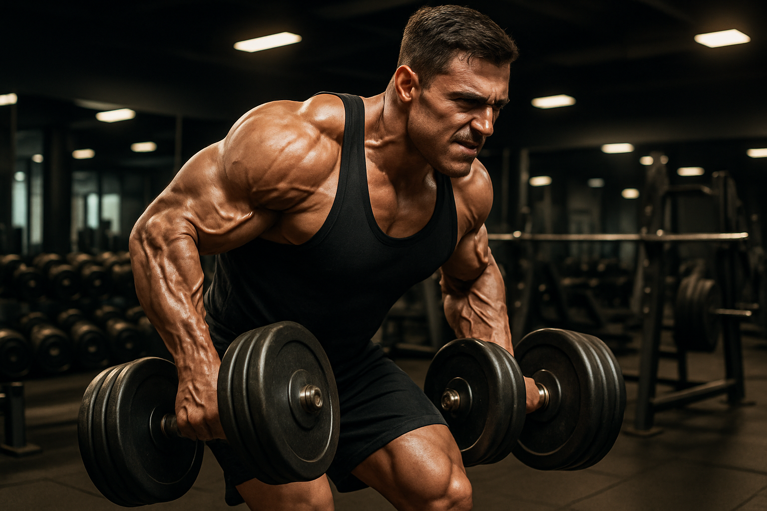 Weight lifter male body builder